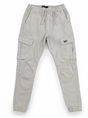 Zara Beige Cargo Pants - Drawstring Waist